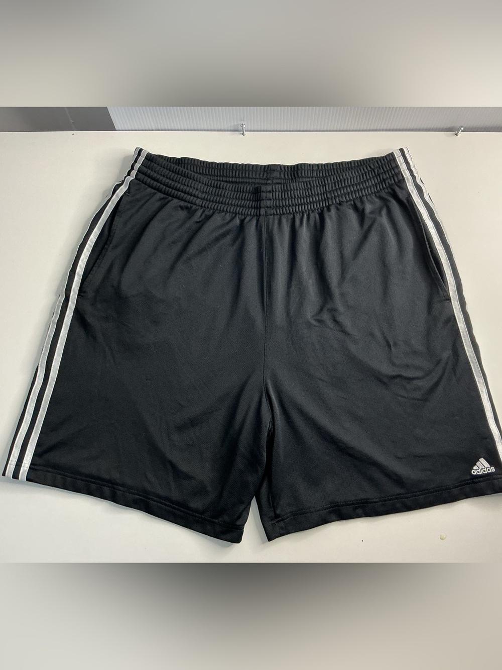 adidas Originals Black Athletic Shorts with White Side Stripes